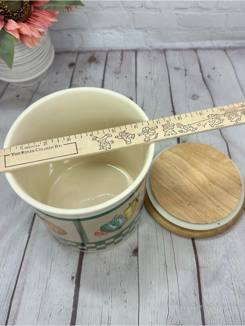 vtg 90s Himark vegetable medley large Canister cottage country farmhouse retro